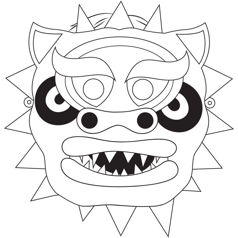 Desenho de Ano Novo Chinês para colorir e imprimir: número 25