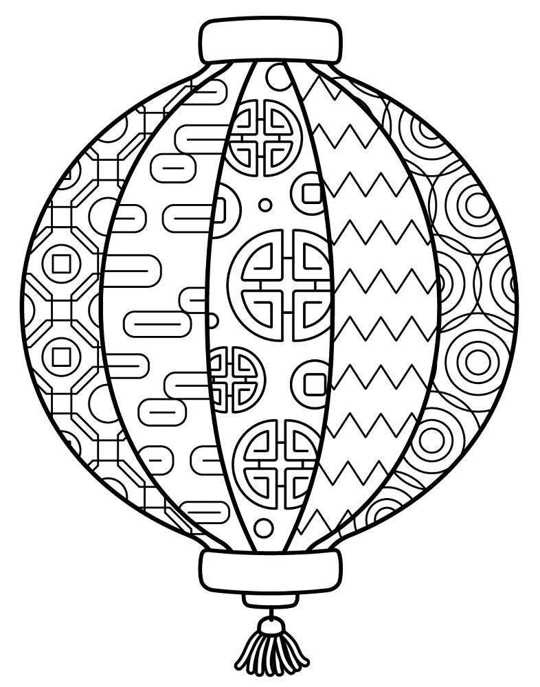 Desenho de Ano Novo Chinês para colorir e imprimir: número 28