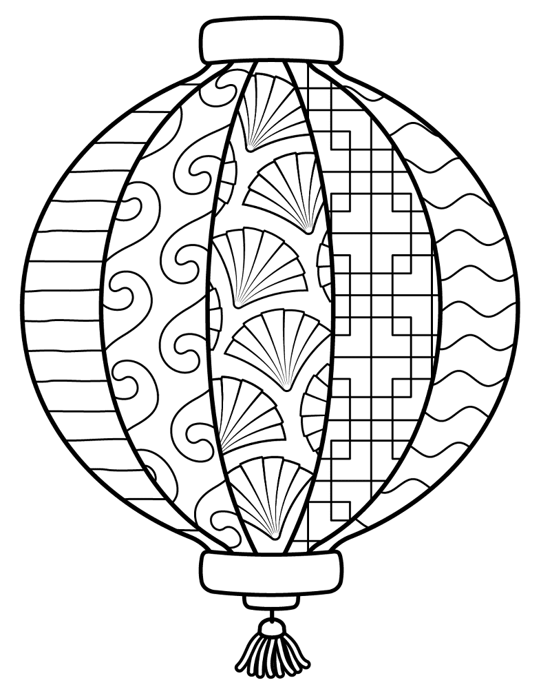 Desenho de Ano Novo Chinês para colorir e imprimir: número 29