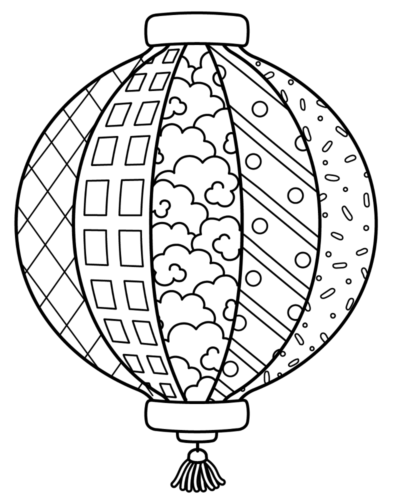 Desenho de Ano Novo Chinês para colorir e imprimir: número 30