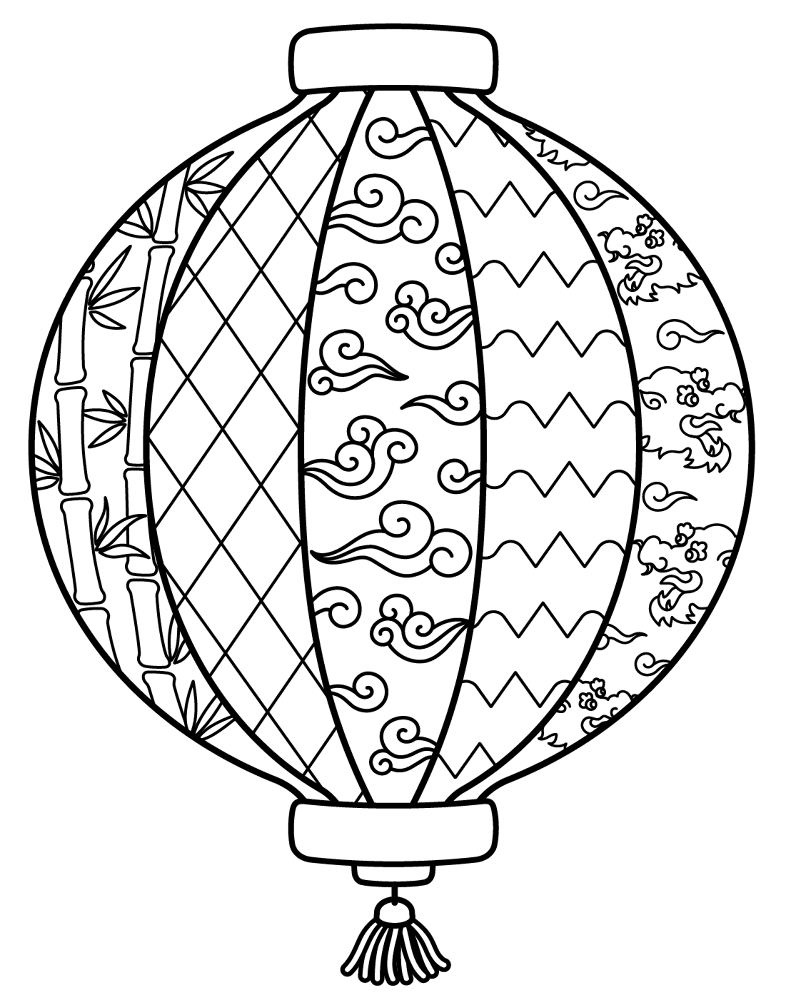 Desenho de Ano Novo Chinês para colorir e imprimir: número 31