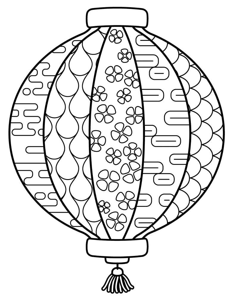 Desenho de Ano Novo Chinês para colorir e imprimir: número 33