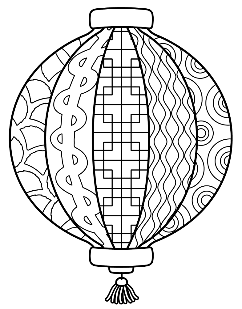 Desenho de Ano Novo Chinês para colorir e imprimir: número 35