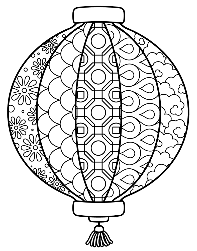 Desenho de Ano Novo Chinês para colorir e imprimir: número 36