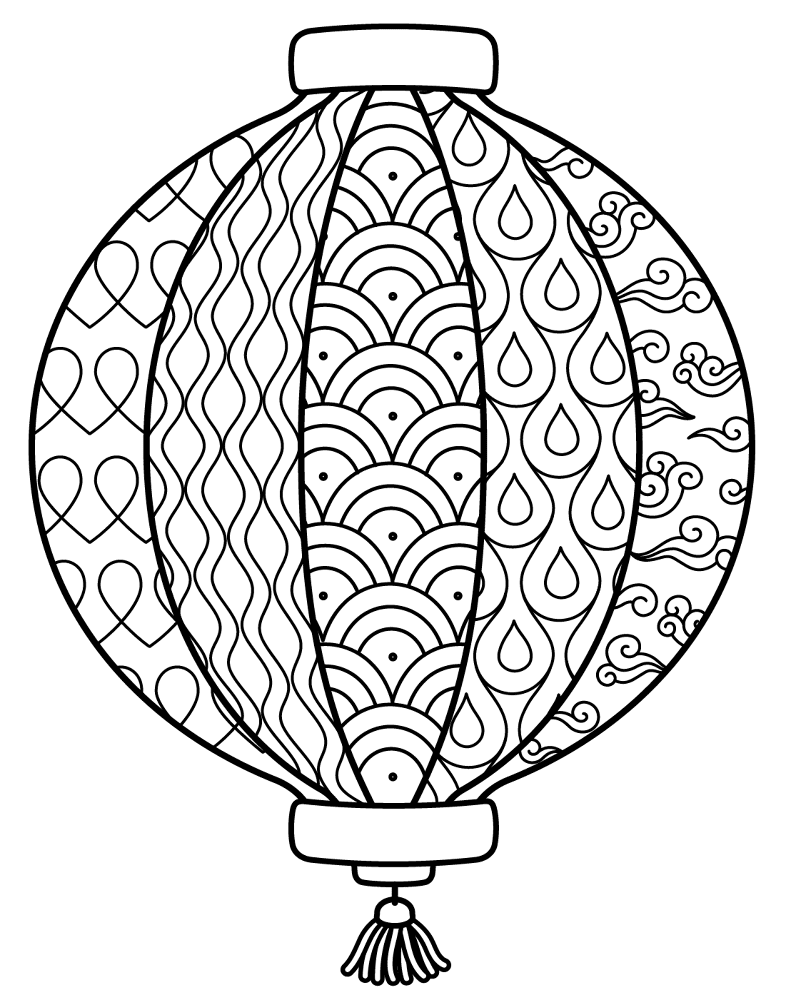 Desenho de Ano Novo Chinês para colorir e imprimir: número 38