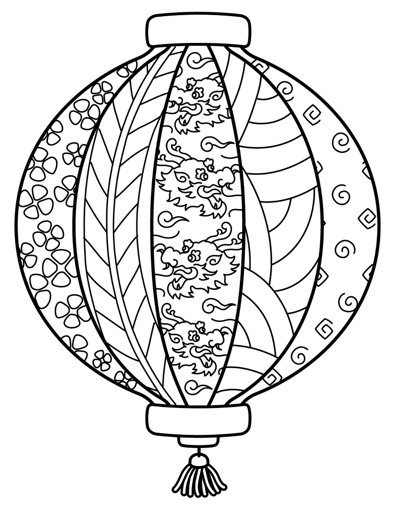 Desenho de Ano Novo Chinês para colorir e imprimir: número 39