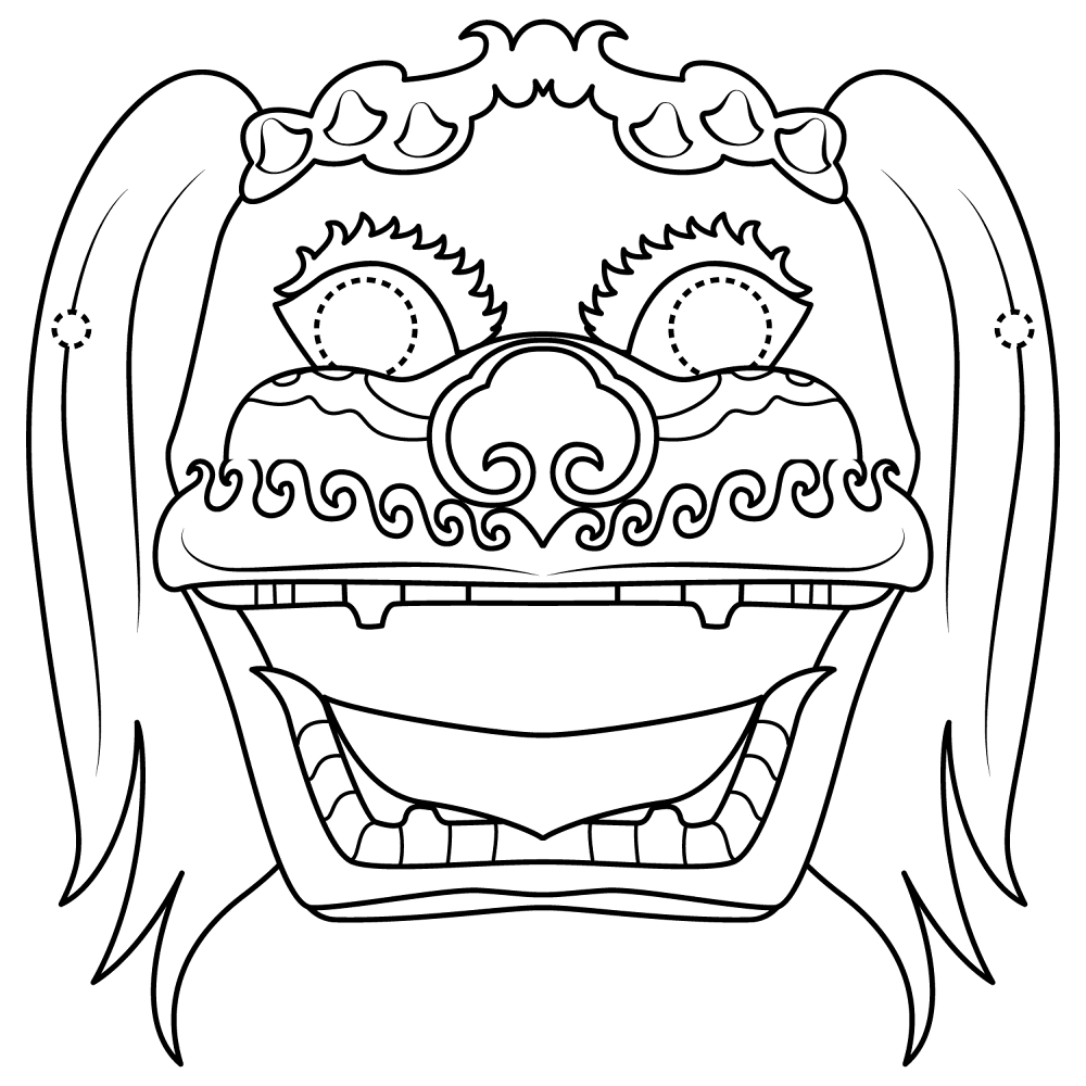 Desenho de Ano Novo Chinês para colorir e imprimir: número 42
