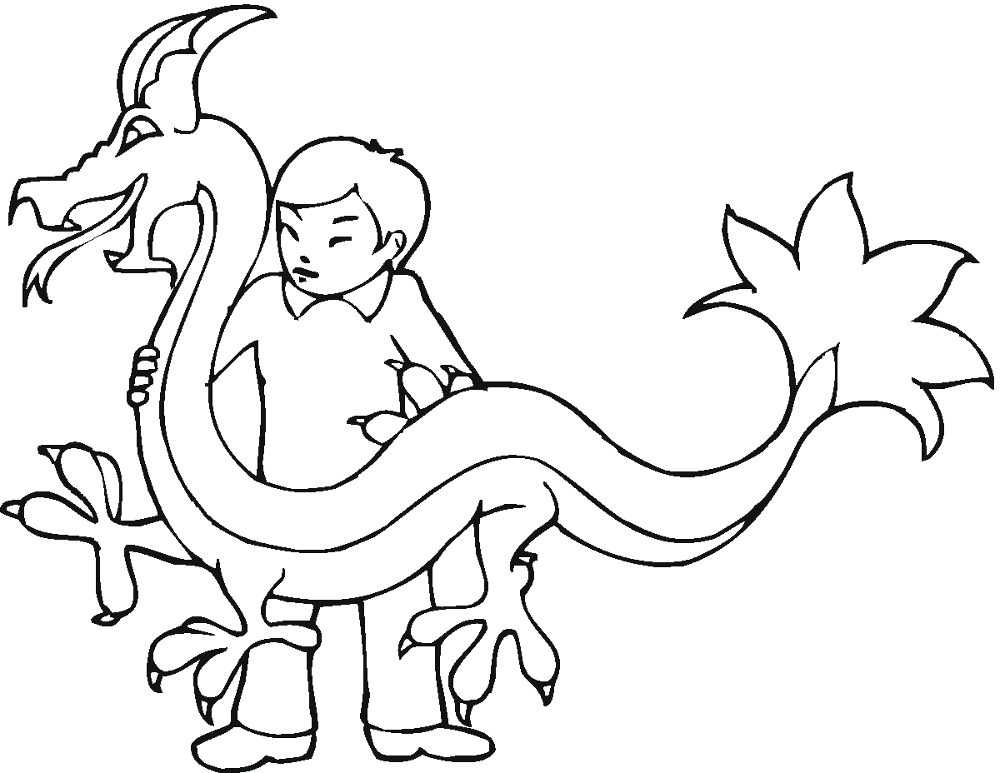 Desenho de Ano Novo Chinês para colorir e imprimir: número 44
