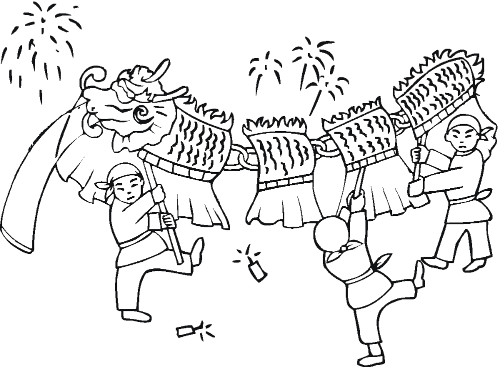 Desenho de Ano Novo Chinês para colorir e imprimir: número 45