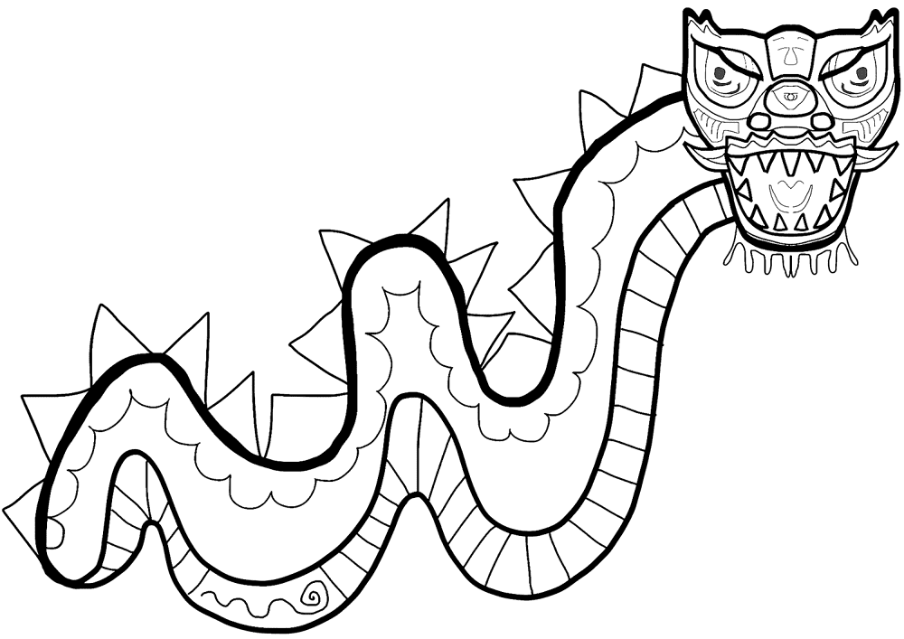 Desenho de Ano Novo Chinês para colorir e imprimir: número 47
