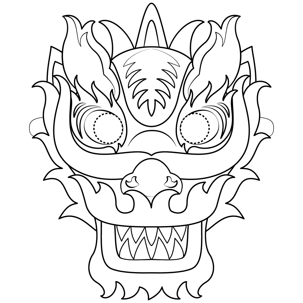 Desenho de Ano Novo Chinês para colorir e imprimir: número 48