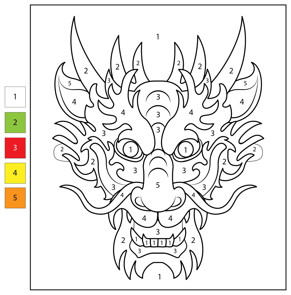 Desenho de Ano Novo Chinês para colorir