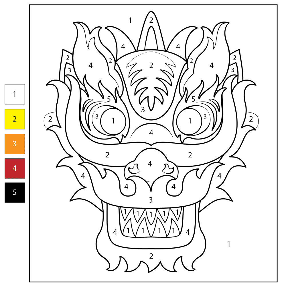 Desenho de Ano Novo Chinês para colorir