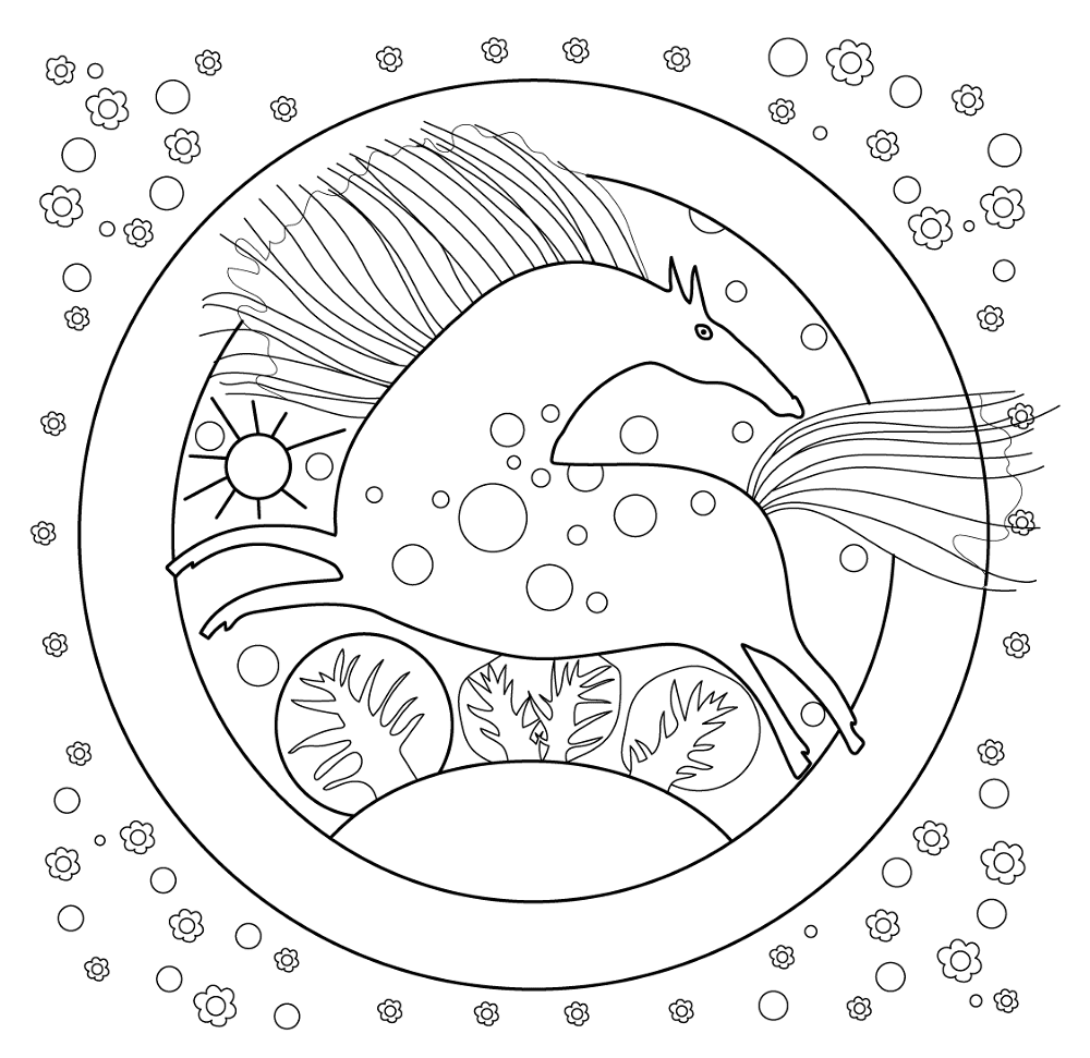 Desenho de Ano Novo Chinês para colorir