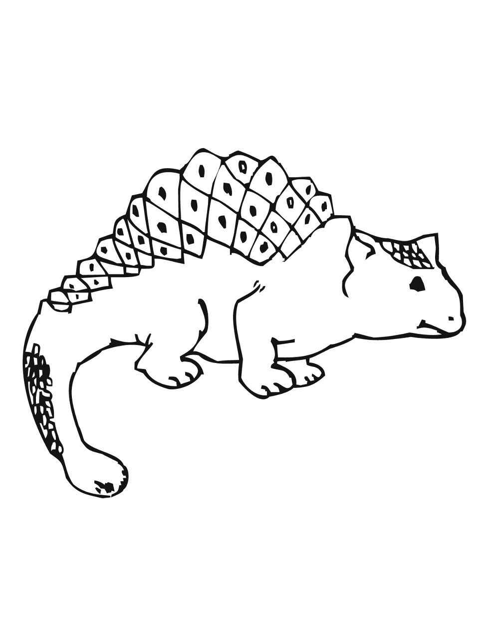 Desenho de Anquilossauro para colorir e imprimir: número 23