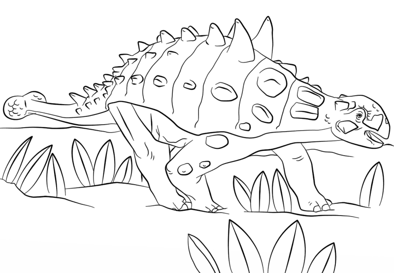 Desenho de Anquilossauro para colorir e imprimir: número 30