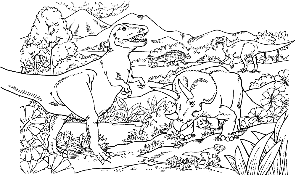 Desenho de Anquilossauro para colorir e imprimir: número 38