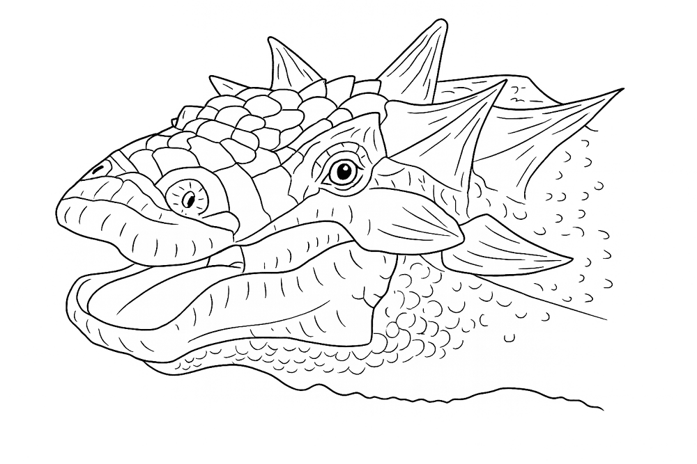 Desenho de Anquilossauro para colorir e imprimir: número 39