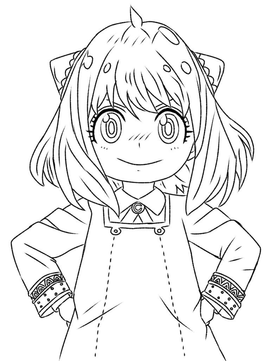 Desenho de Anya para colorir e imprimir: número 6