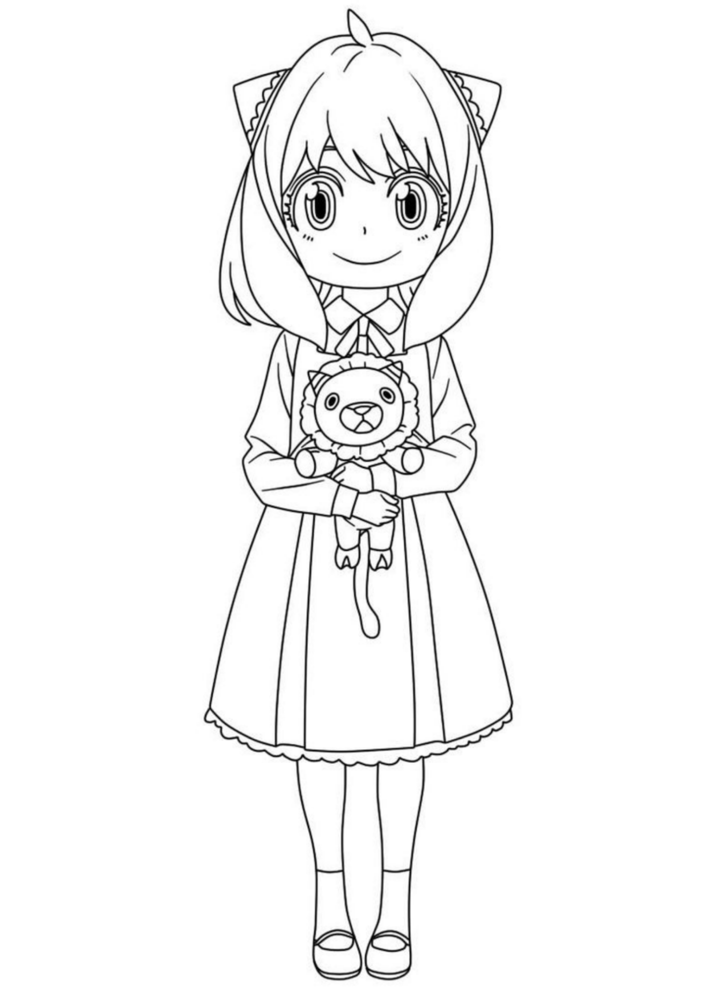 Desenho de Anya para colorir e imprimir: número 12