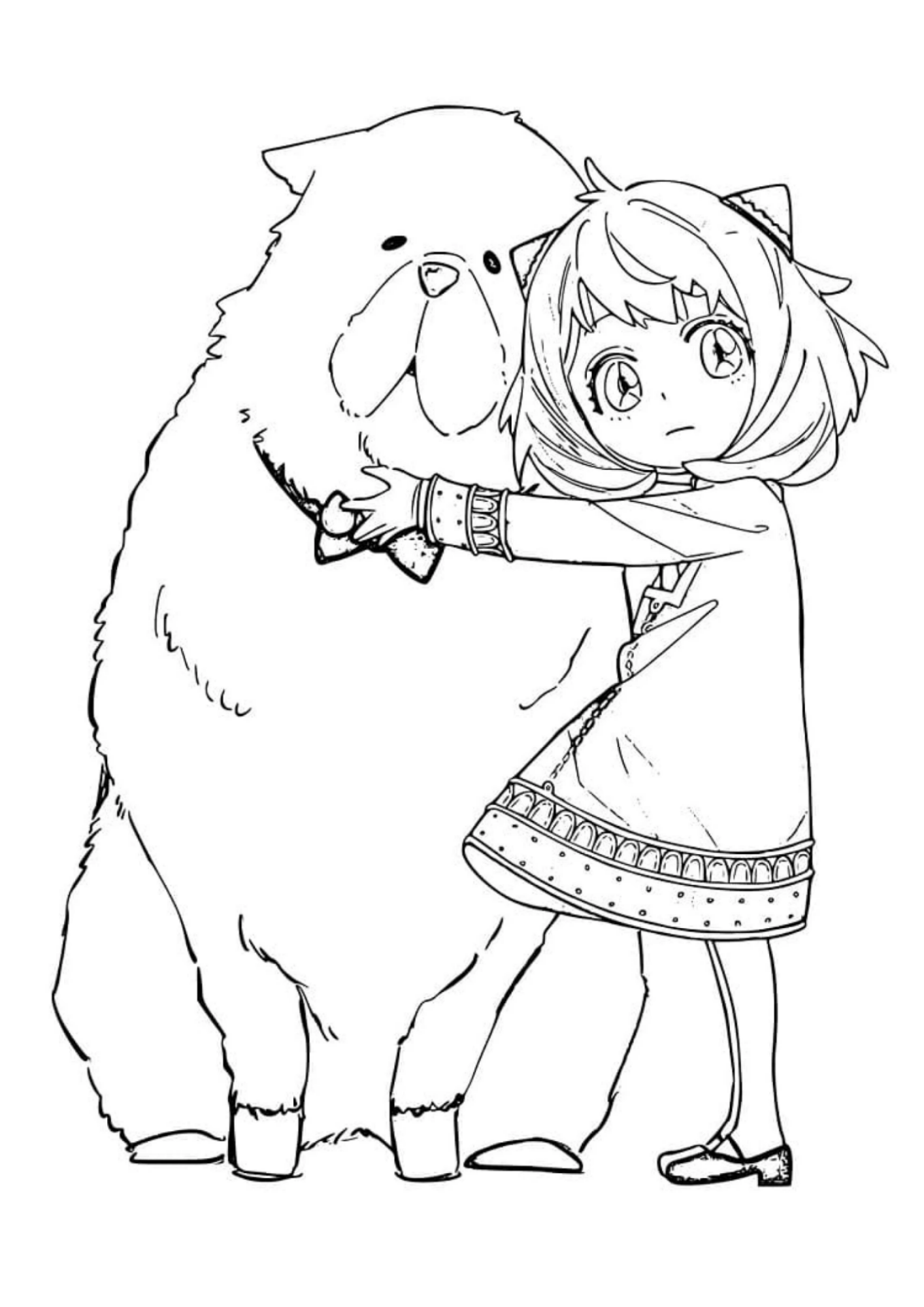 Desenho de Anya para colorir e imprimir: número 13