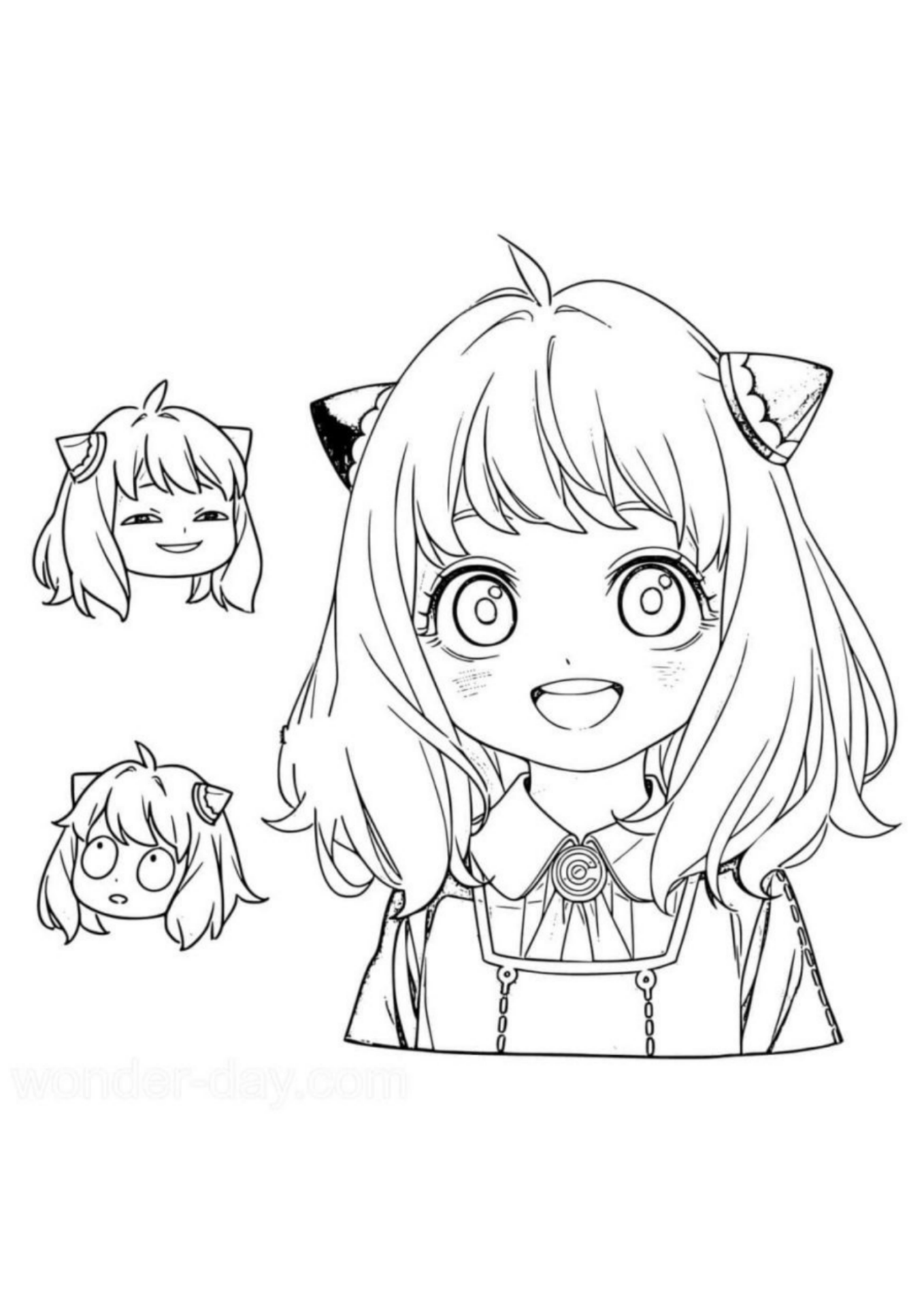 Desenho de Anya para colorir e imprimir: número 14