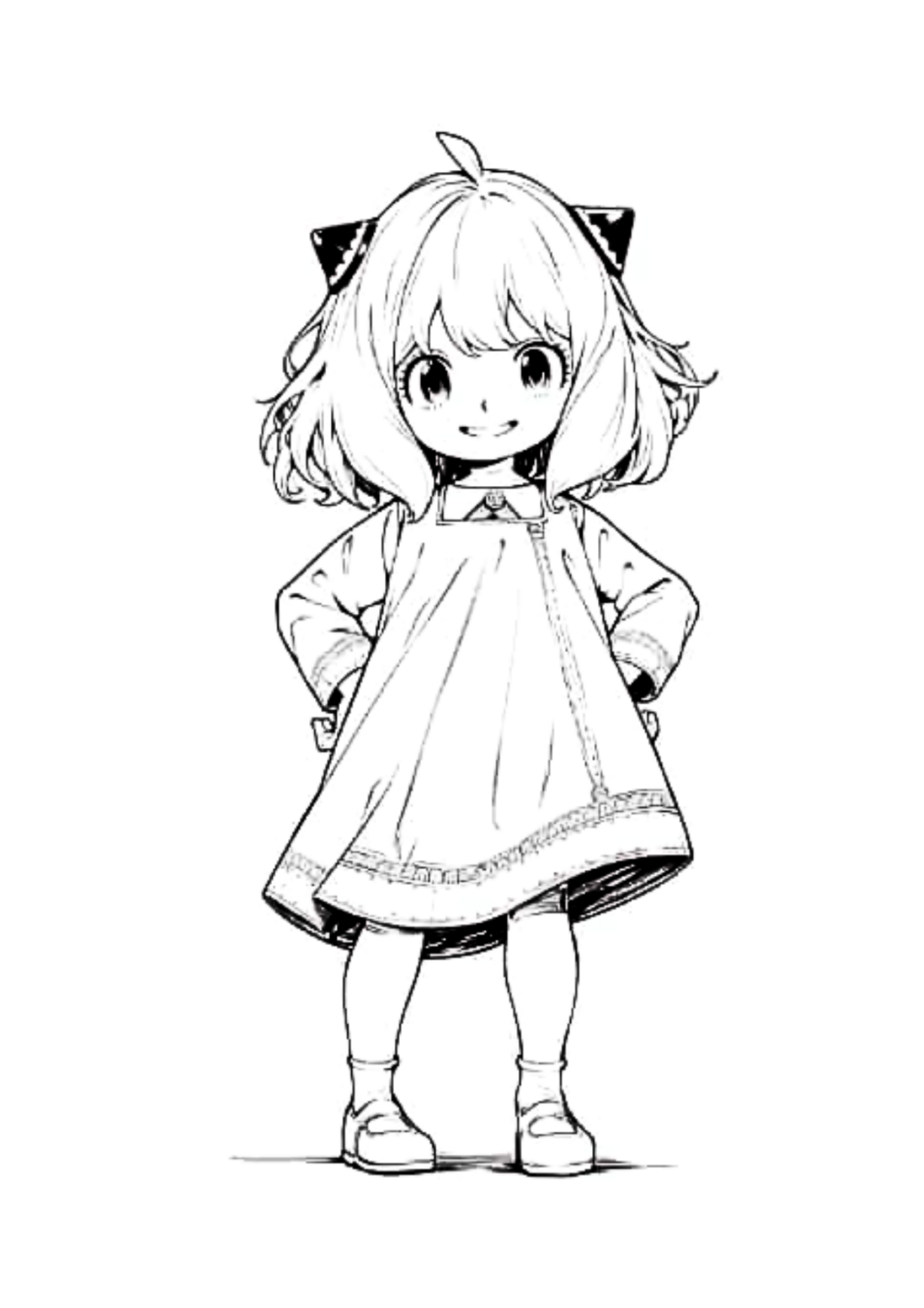 Desenho de Anya para colorir e imprimir: número 17