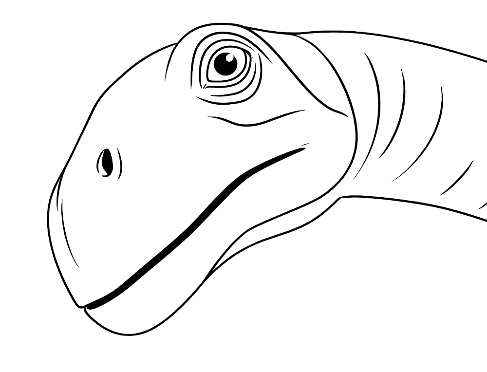 Desenho de Apatossauro para colorir e imprimir: número 4