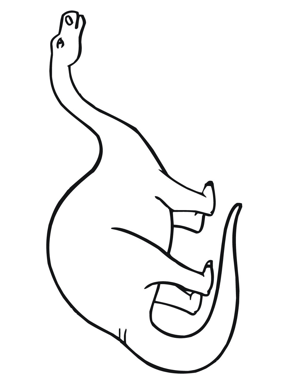 Desenho de Apatossauro para colorir e imprimir: número 13