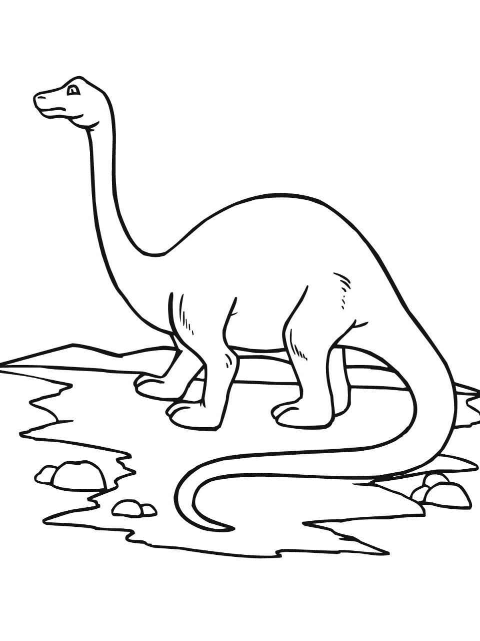 Desenho de Apatossauro para colorir e imprimir: número 19
