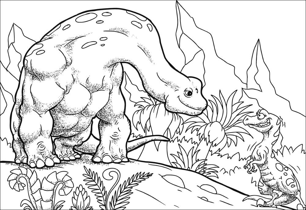 Desenho de Apatossauro para colorir e imprimir: número 21