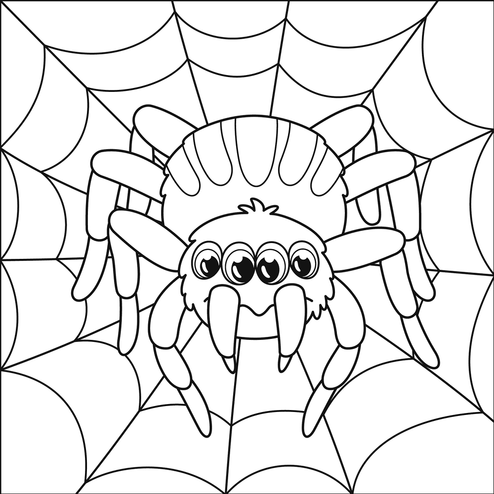 Desenho de Aracnídeos para colorir e imprimir: número 2