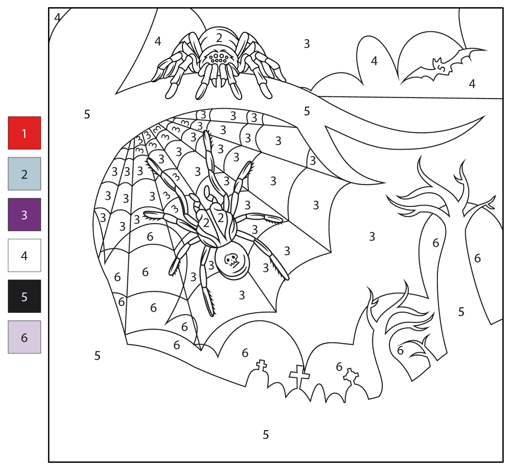 Desenho de Aracnídeos para colorir e imprimir: número 9