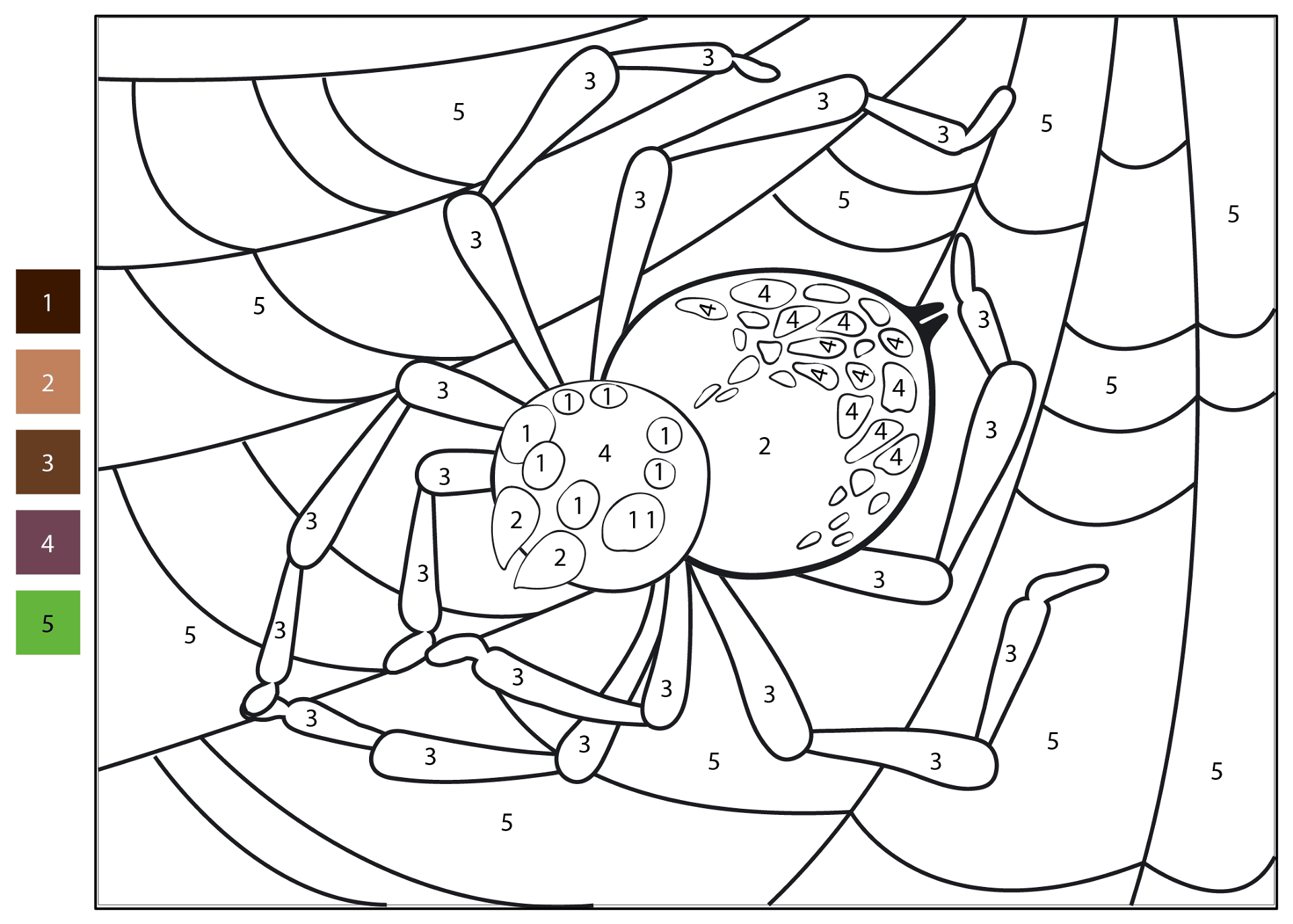 Desenho de Aracnídeos para colorir e imprimir: número 10