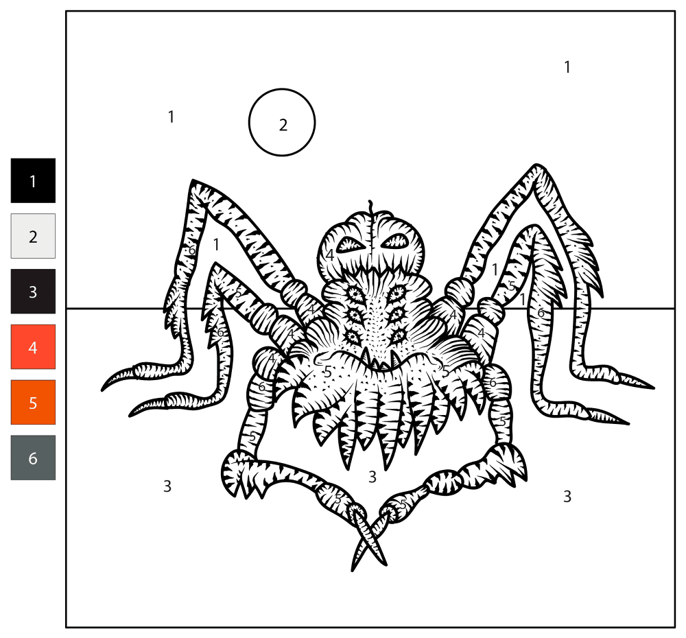 Desenho de Aracnídeos para colorir e imprimir: número 11