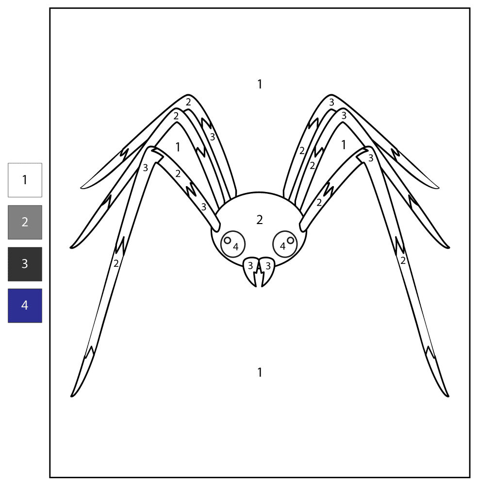 Desenho de Aracnídeos para colorir e imprimir: número 13