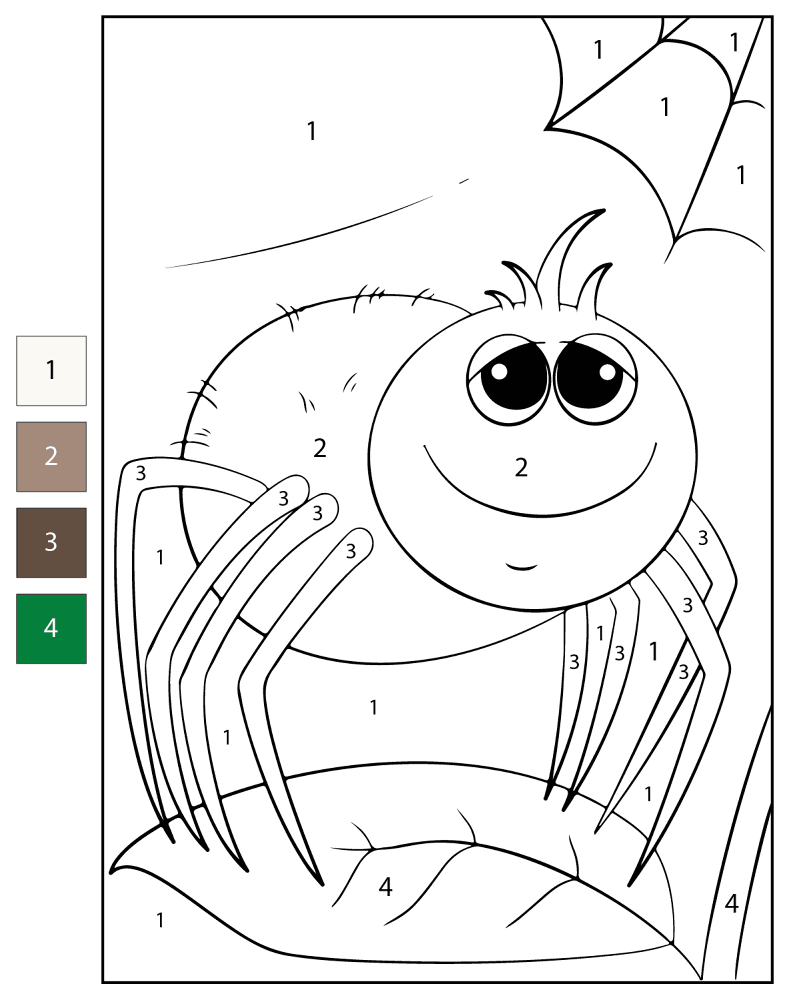 Desenho de Aracnídeos para colorir e imprimir: número 14