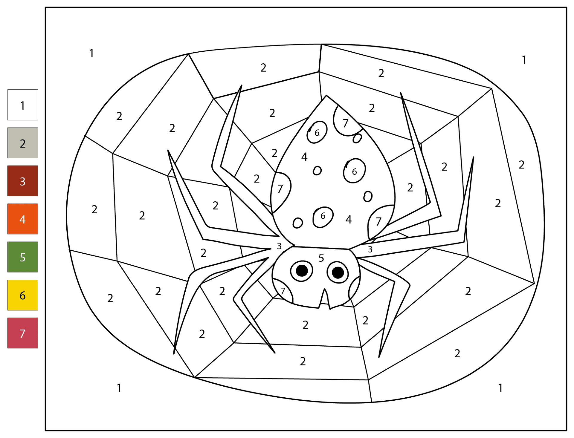 Desenho de Aracnídeos para colorir e imprimir: número 38