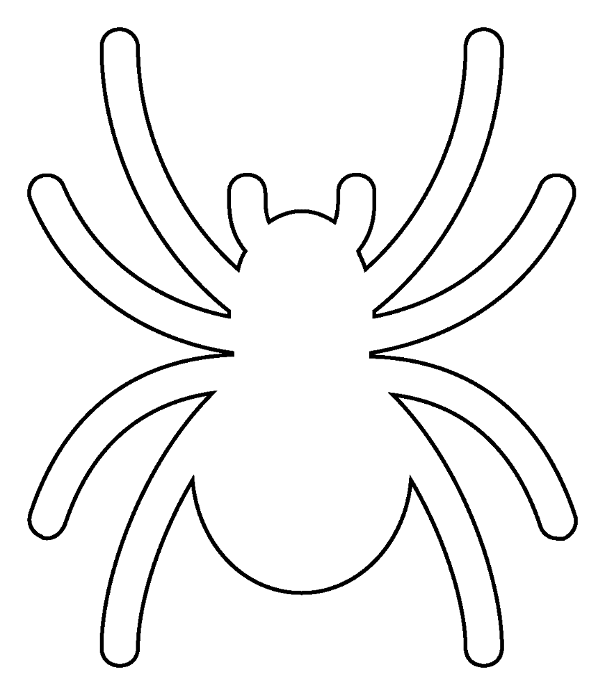 Desenho de Aranhas para colorir e imprimir: número 4