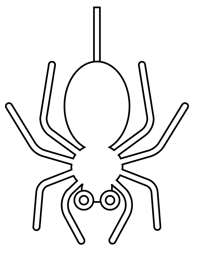 Desenho de Aranhas para colorir e imprimir: número 6