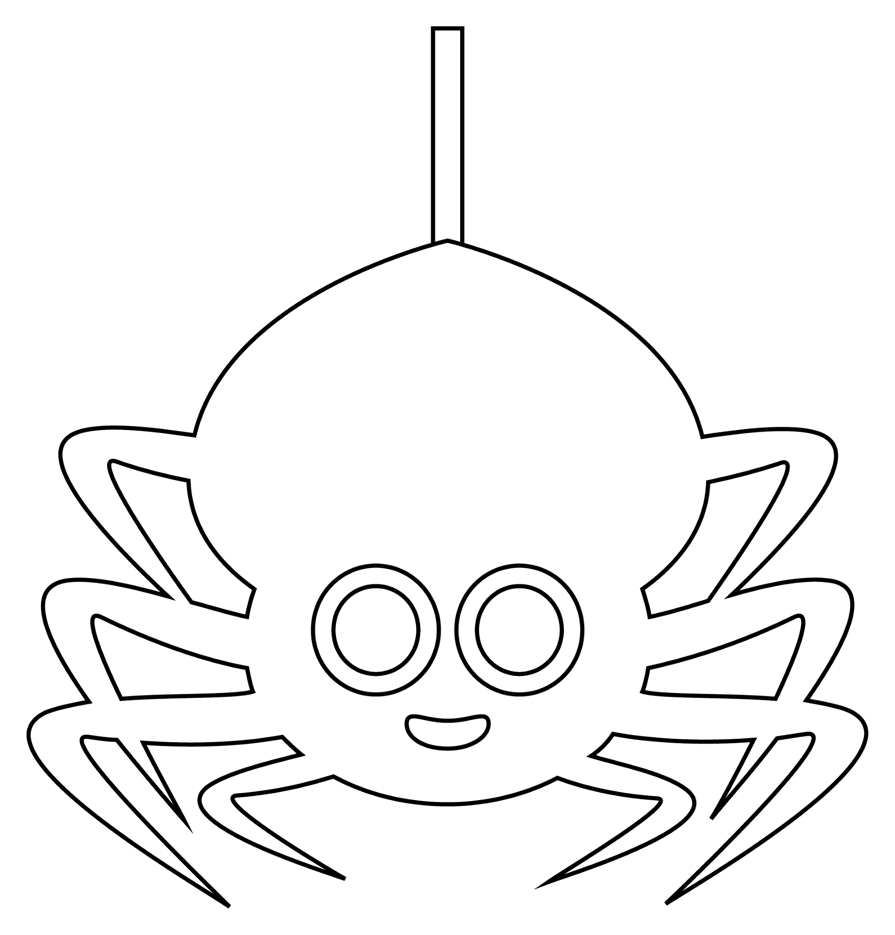 Desenho de Aranhas para colorir e imprimir: número 8