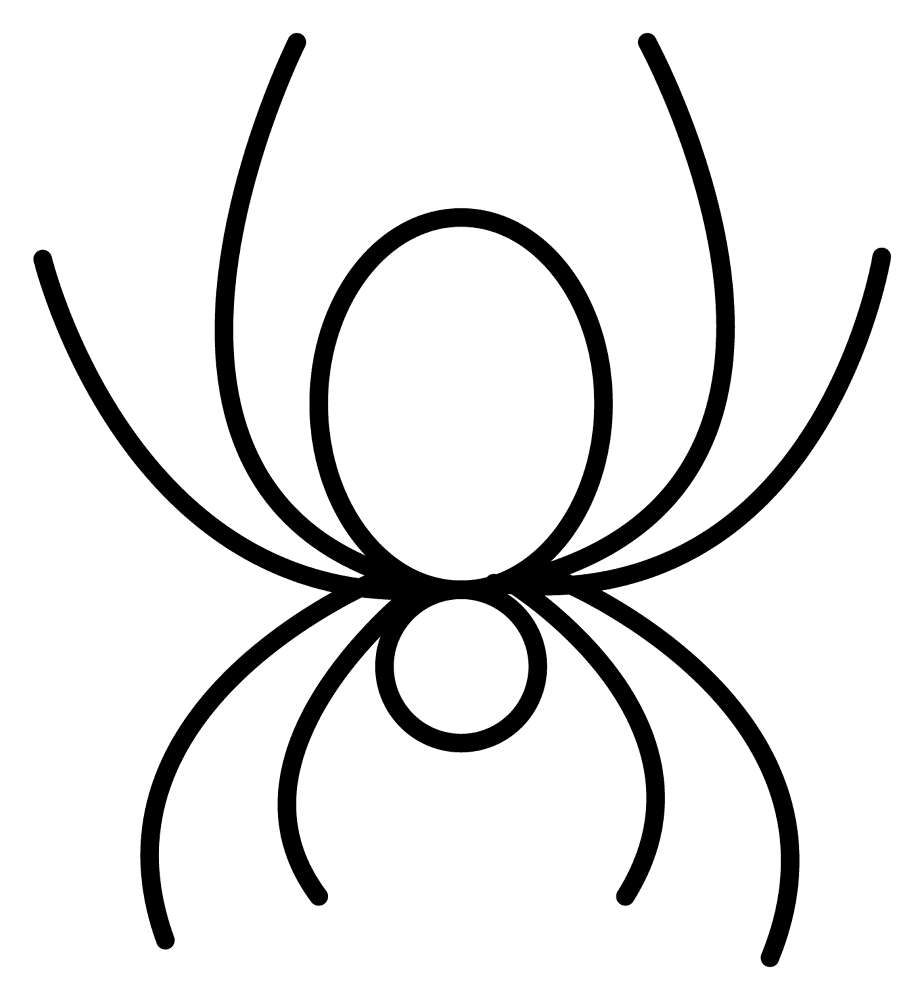 Desenho de Aranhas para colorir e imprimir: número 9