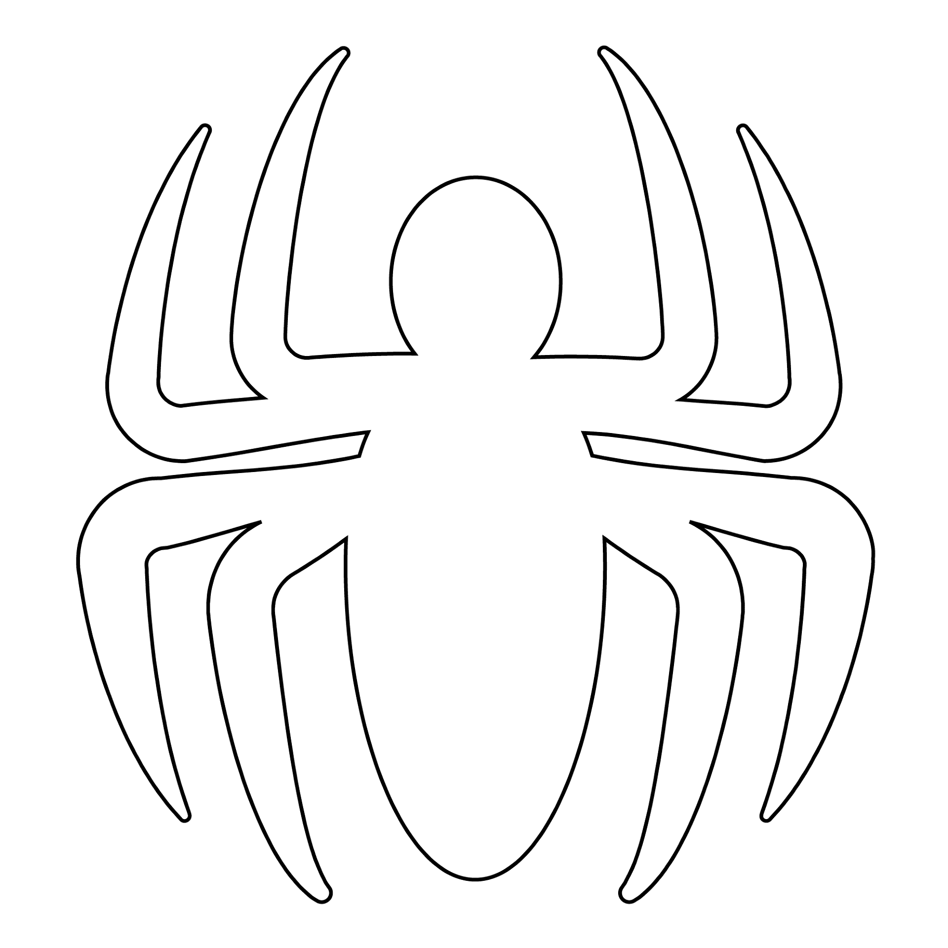 Desenho de Aranhas para colorir e imprimir: número 10