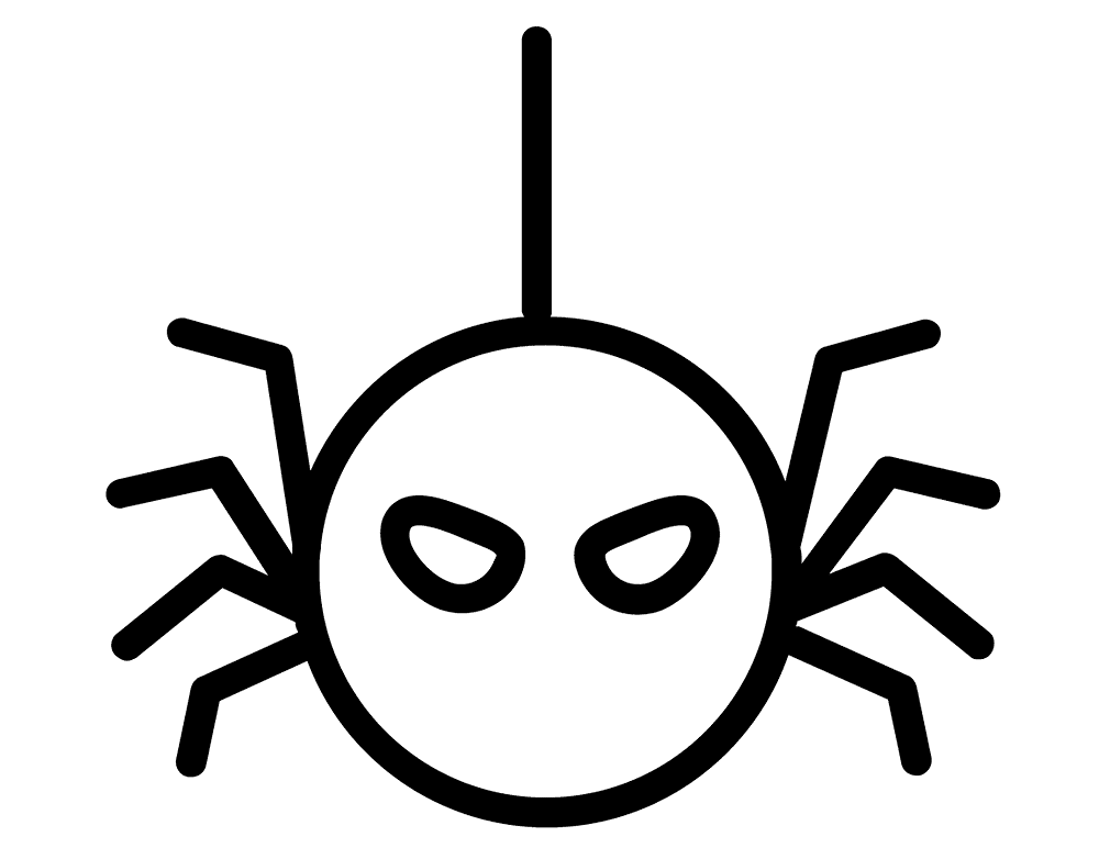 Desenho de Aranhas para colorir e imprimir: número 13