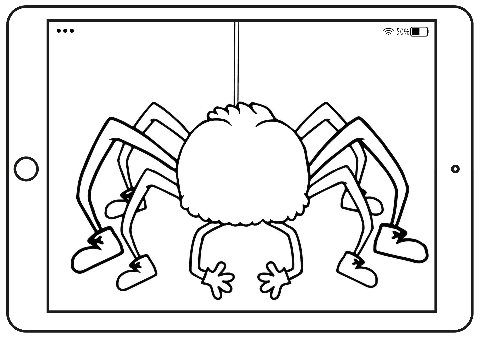 Desenho de Aranhas para colorir e imprimir: número 17