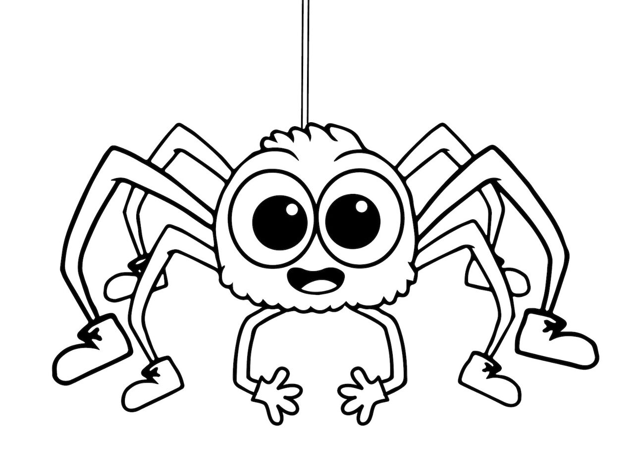 Desenho de Aranhas para colorir e imprimir: número 18