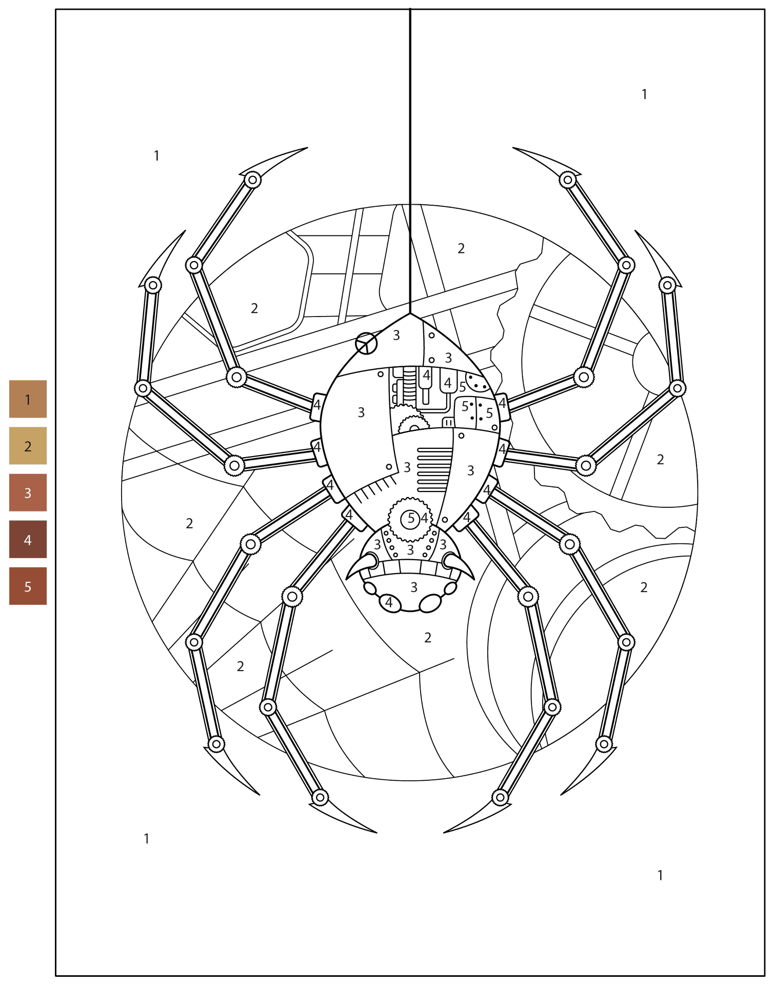 Desenho de Aranhas para colorir e imprimir: número 20