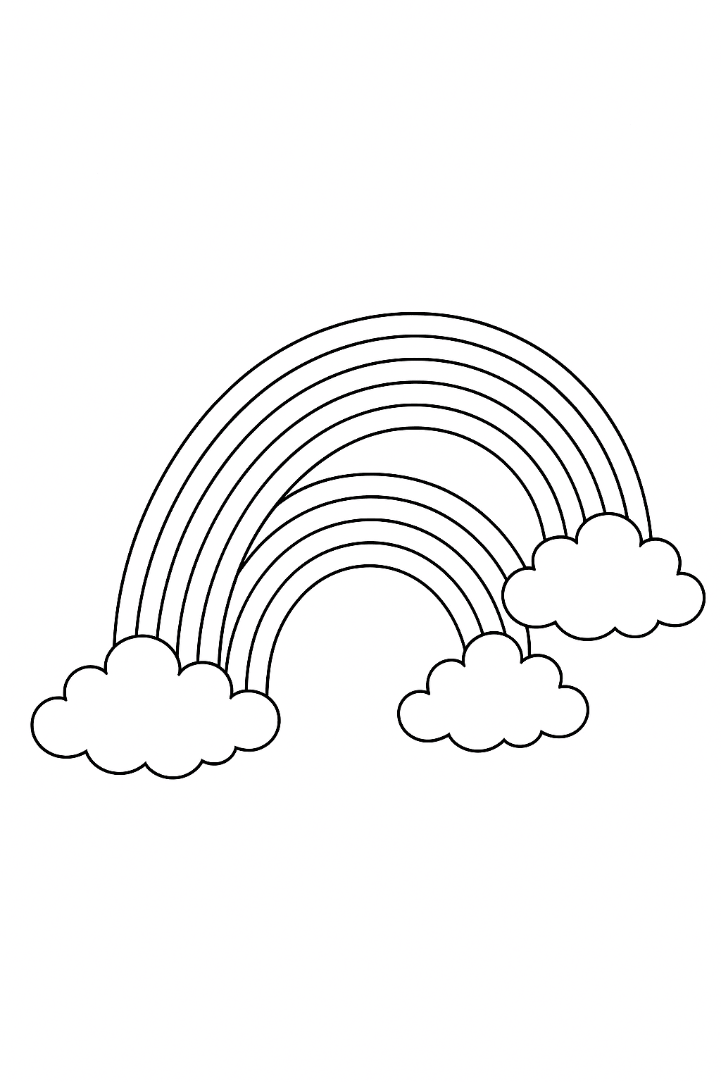 Desenho de Arco Iris para colorir e imprimir: número 15