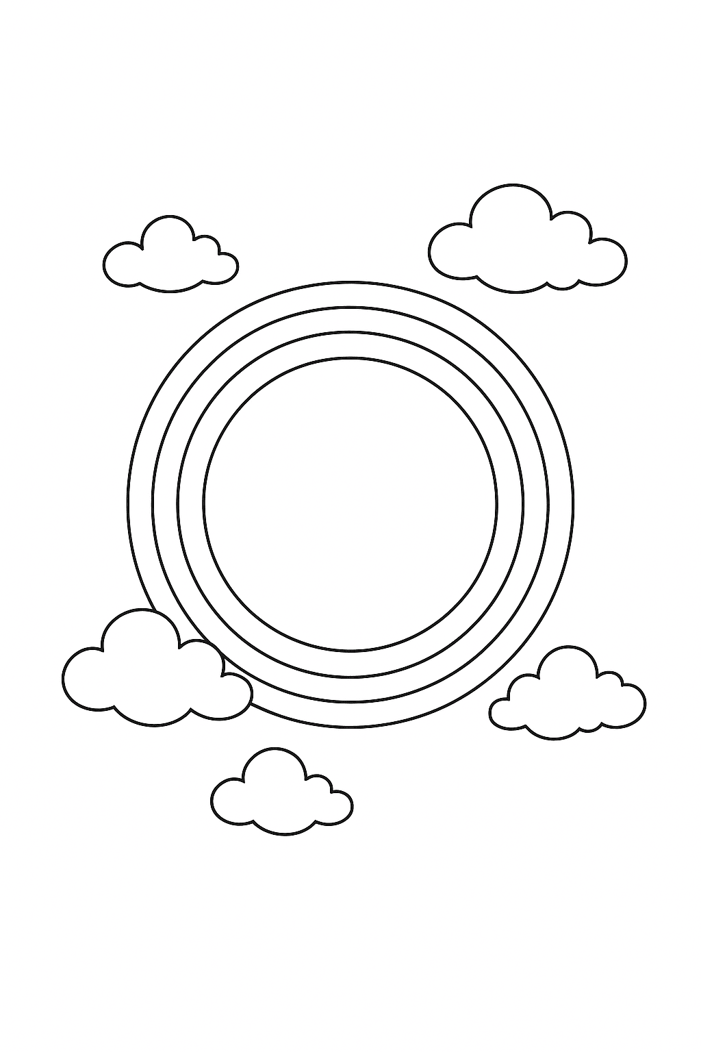 Desenho de Arco Iris para colorir e imprimir: número 23