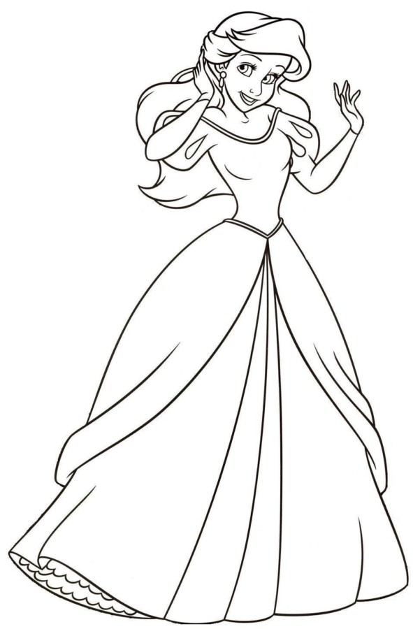 Desenho de Ariel para colorir e imprimir: número 11